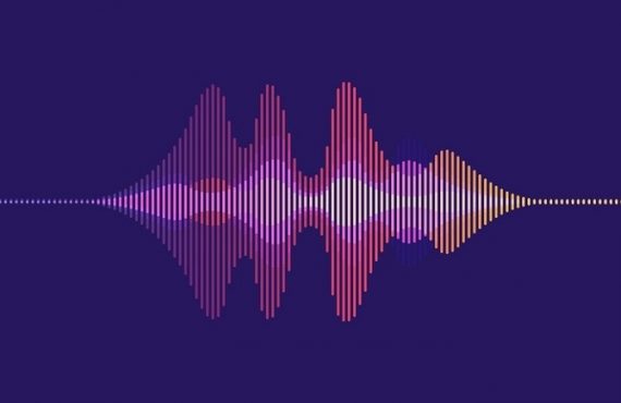 Sound waves. Motion sound wave abstract background.